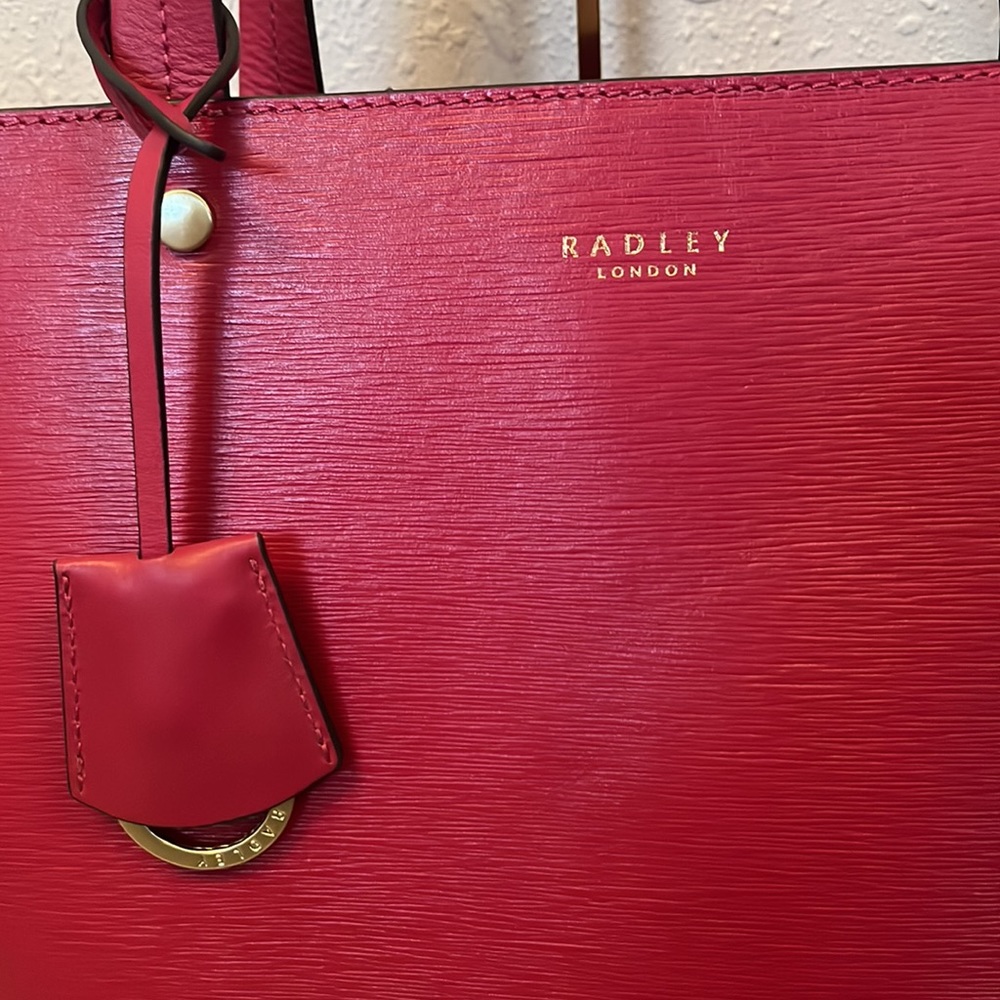 Radley London “Isabella Way” Bark Leather Tote Nwt Gem